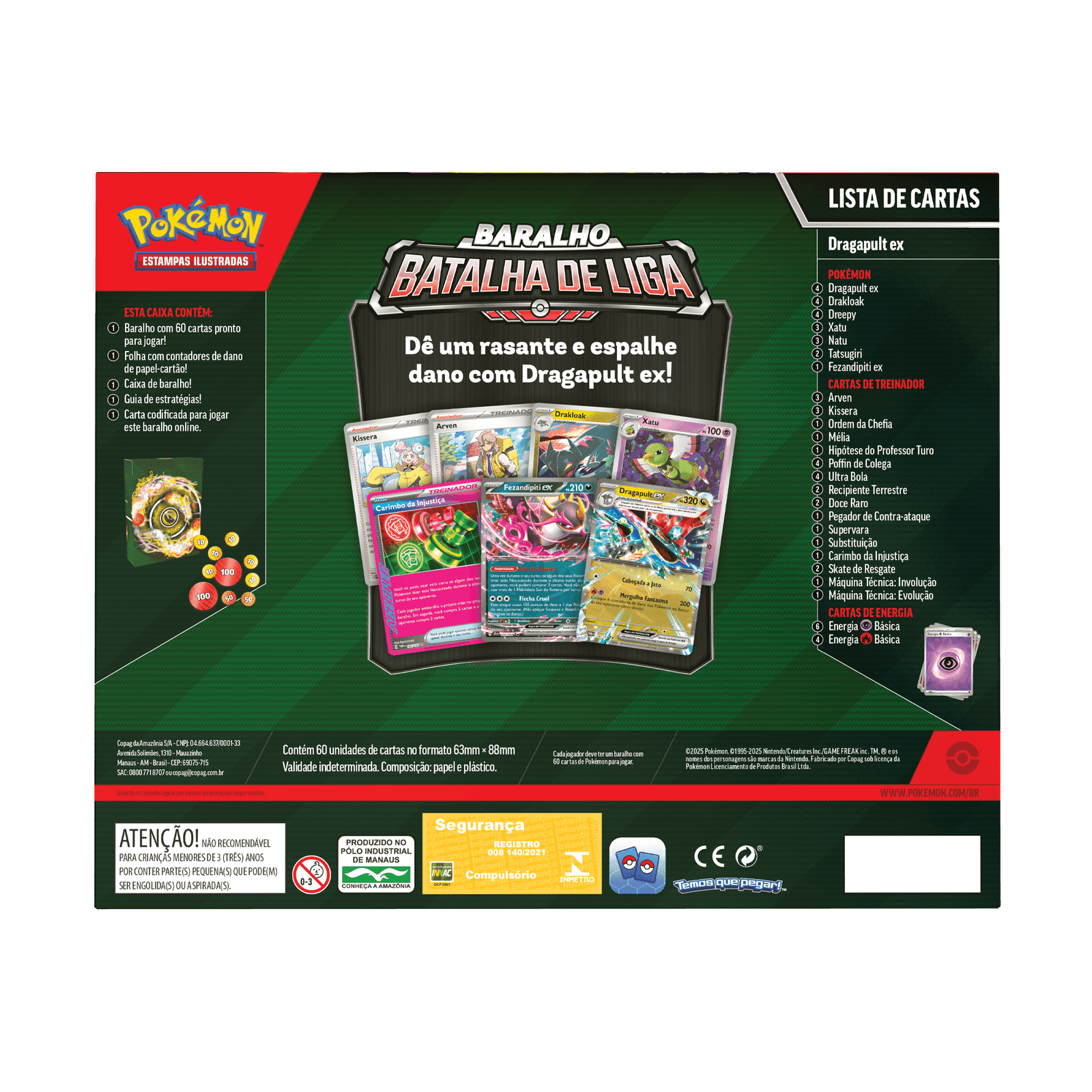 (PT-BR) Pokémon Baralho Batalha de Liga Dragapult ex - Imagem 2