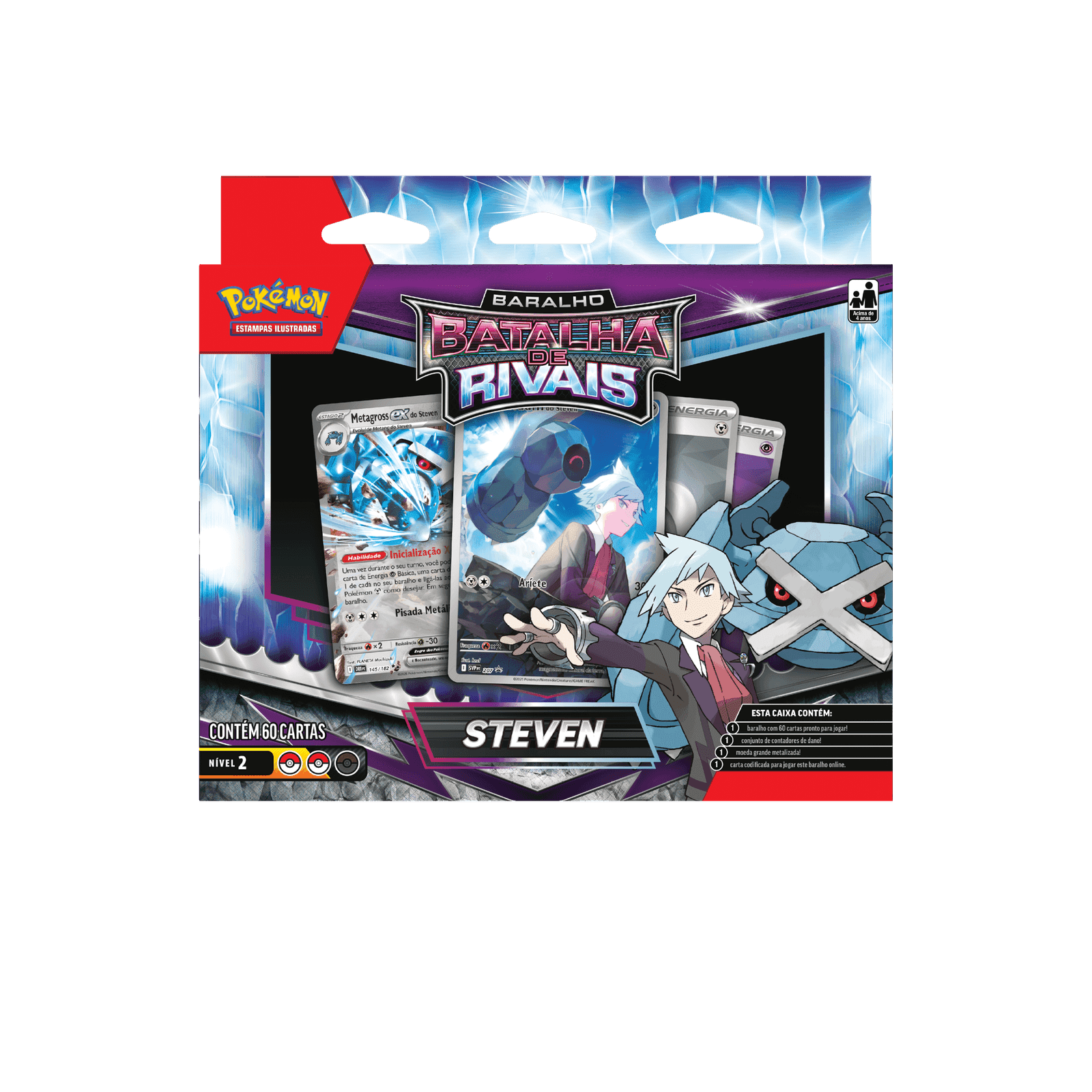 (PT-BR) Pokémon Kit 2 Baralhos Batalha de Rivais Marine & Steven - Imagem 5