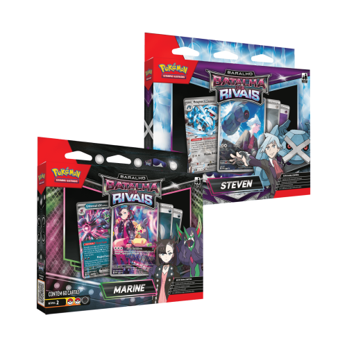 (PT-BR) Pokémon Kit 2 Baralhos Batalha de Rivais Marine & Steven