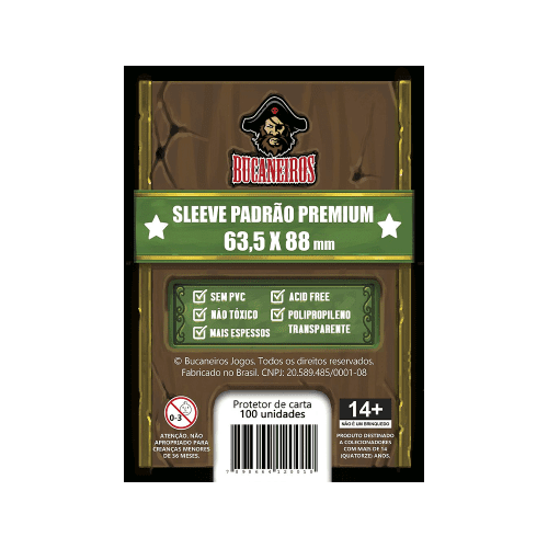 Sleeve - Bucaneiros - Padrão Premium - 63,5x88mm (100un)