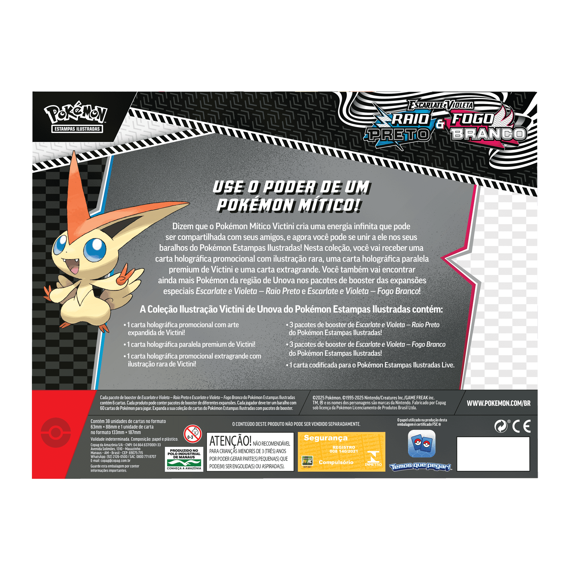 (PT-BR) Pokémon - Box Coleção Ilustração - Raio Preto & Fogo Branco - Victini - Imagem 3