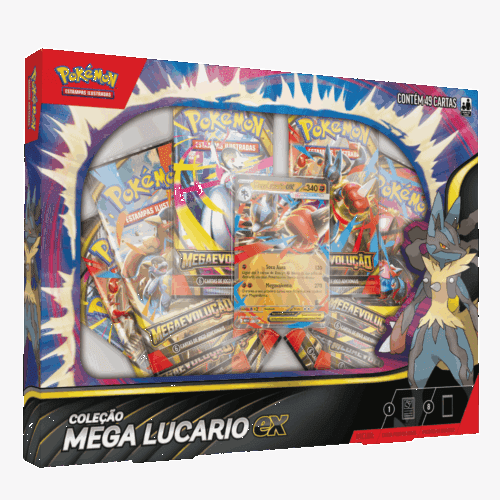 (PT-BR) Pokémon - Box Coleção - Mega Lucario Ex