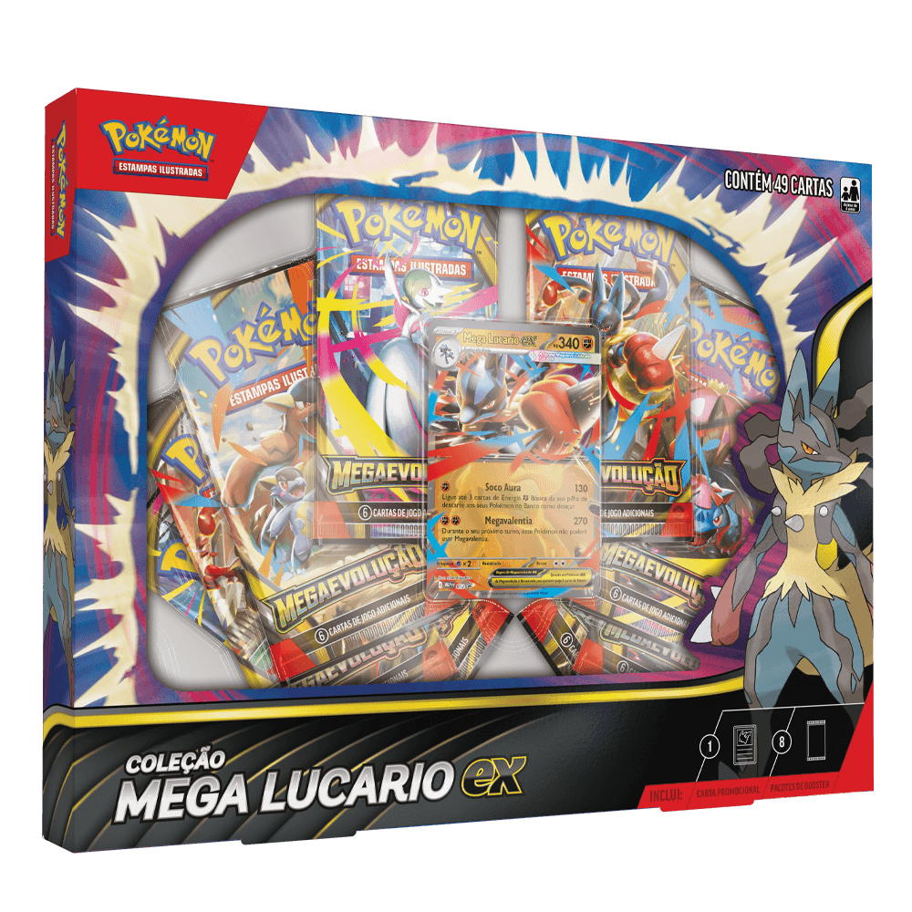 (PT-BR) Pokémon - Box Coleção - Mega Lucario Ex