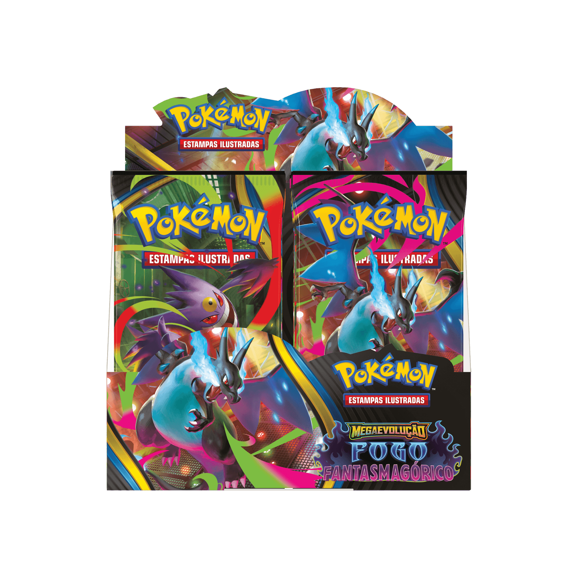 (PT-BR) Pokémon - Caixa de Booster - Mega Evolução - Fogo Fantasmagórico - Imagem 2