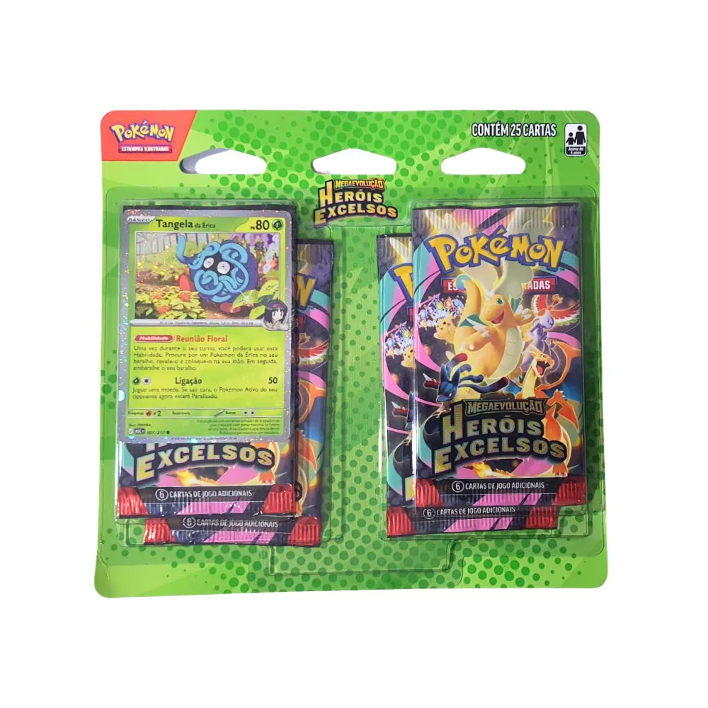 (PT-BR) Pokémon - Blister Quádruplo - Mega Evolução - Heróis Excelsos - Tangela