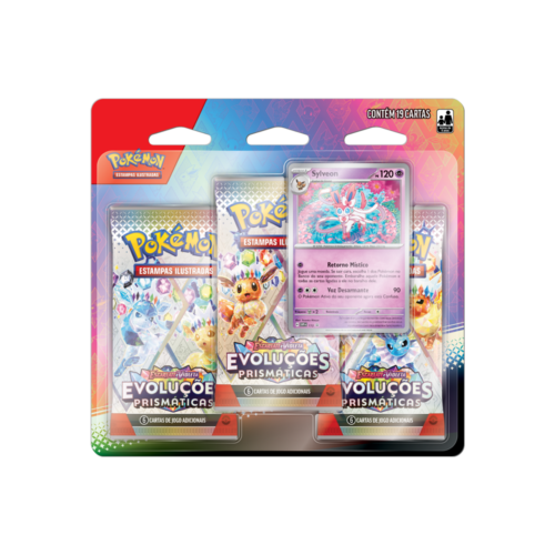 (PT-BR) Pokémon - Blister Triplo - Escarlate e Violeta - Evoluções Prismáticas - Sylveon