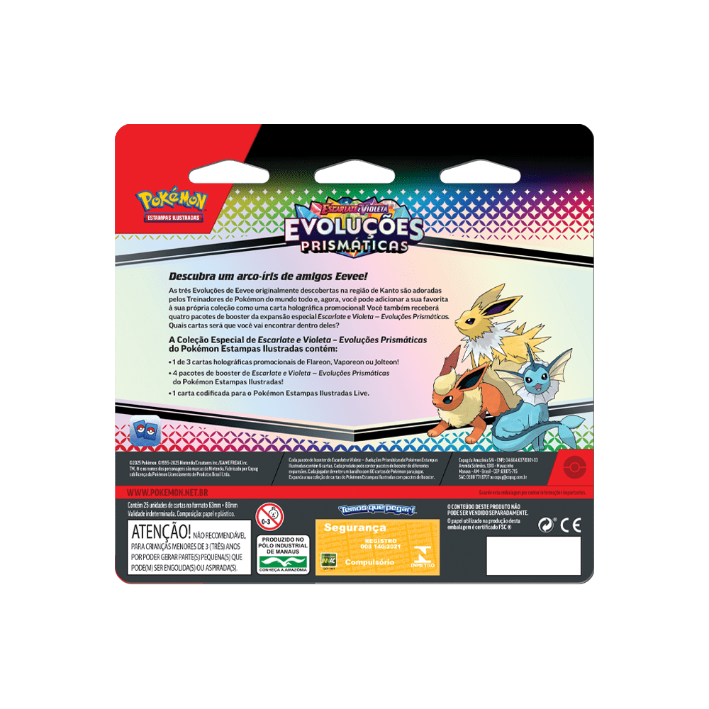 (PT-BR) Pokémon - Blister Quádruplo - Escarlate e Violeta - Evoluções Prismáticas - Jolteon - Imagem 2