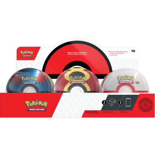 (ING) Pokémon - Lata Poké Bola - 2025 - Pacote Lacrado com 3un