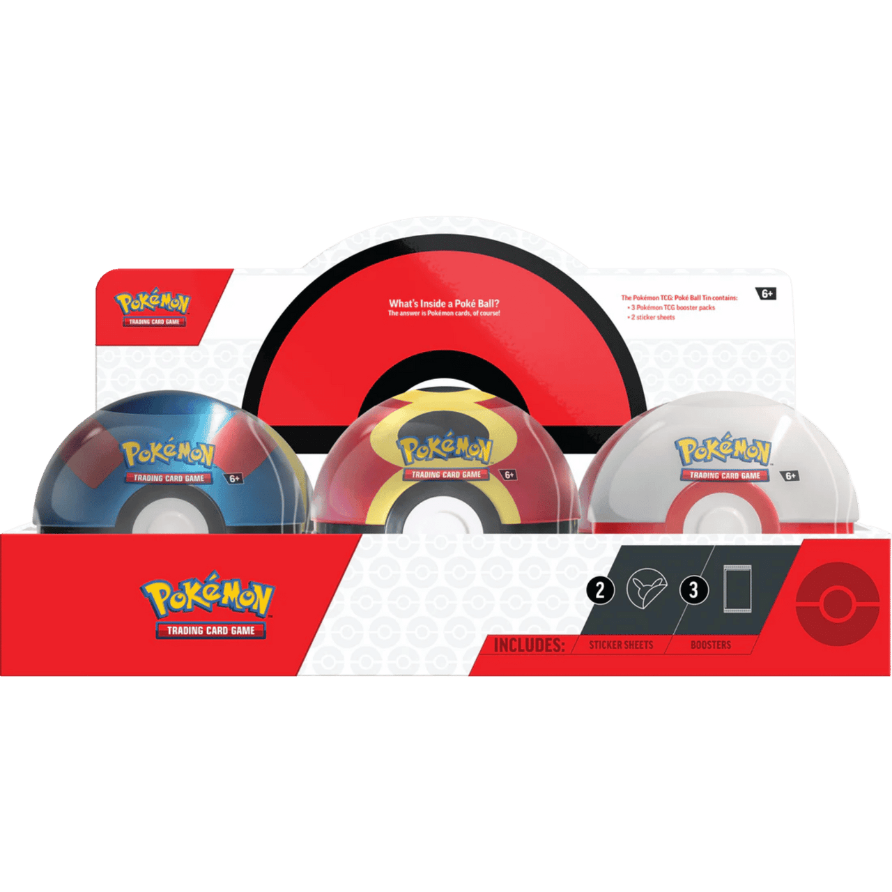 (ING) Pokémon - Lata Poké Bola - 2025 - Pacote Lacrado com 3un