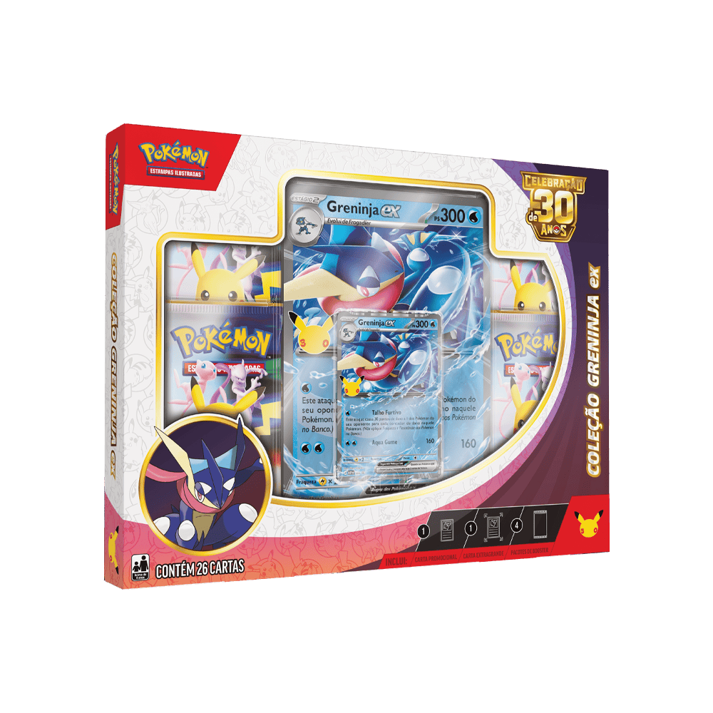 (PT-BR) Pokémon - Caixa - Colexão ex - Celebração de 30 Anos - Coleção Greninja ex
