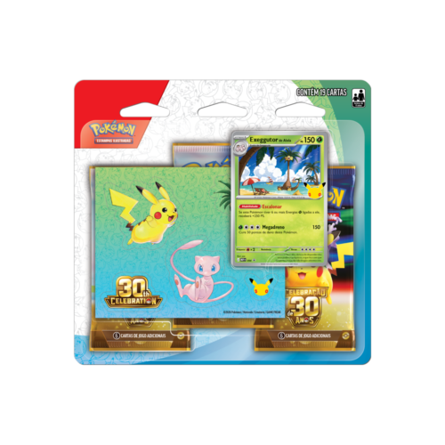 (PT-BR) Pokémon - Blister Triplo - Com Adesivo - Celebração de 30 Anos - Exeggutor de Alola